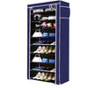 9 Layer Shoe Rack Blue