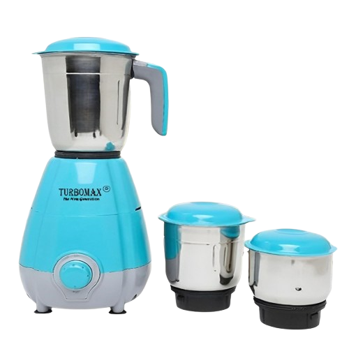 TURBOMAX TRI 750 Watt Mixer Grinder For Kitchen With 3 Stainless Steel Jar | Speed 20000 Rpm Motor | Chutney, Dry Grinder Mixer Machine