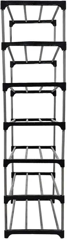 EXPOSURE BOOK SHELF 7 LAYER COLLAPSIBLE Metal Open Book Shelf (Finish Color - GREYISH BLACK, DIY(Do-It-Yourself))