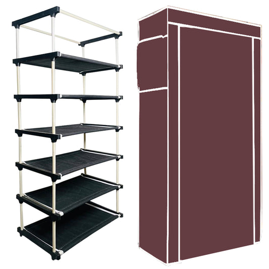 6 Layer Shoe Rack Brown