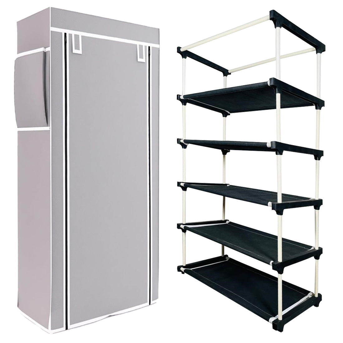 5 Layer Shoe Rack Grey
