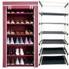 6 Layer Shoe Rack Maroon