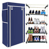 4 Layer Shoe Rack Blue