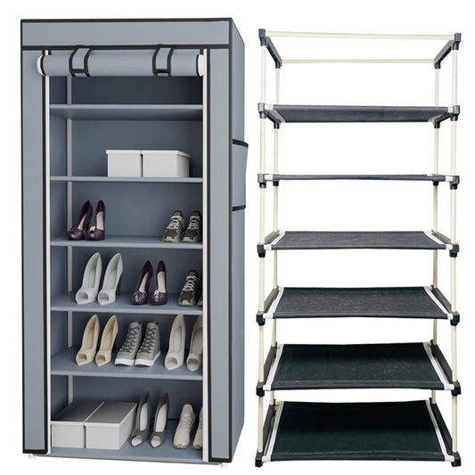 6 Layer Shoe Rack Grey