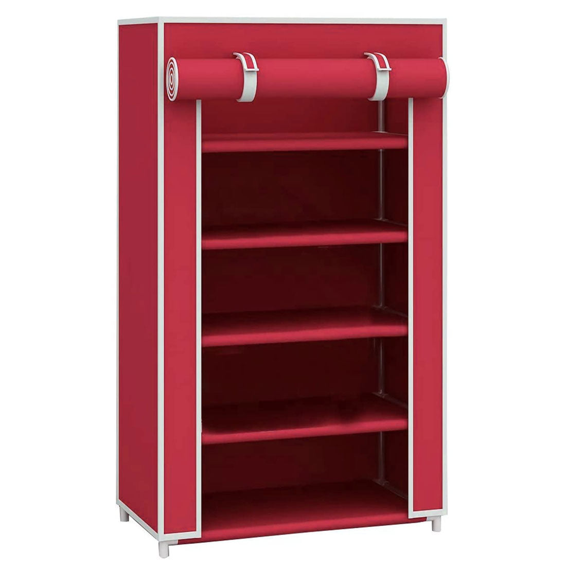 5 Layer Shoe Rack Maroon