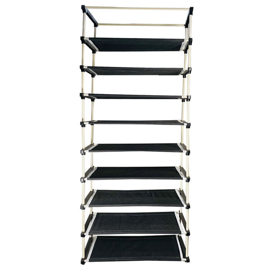 9 Layer Shoe Rack Black