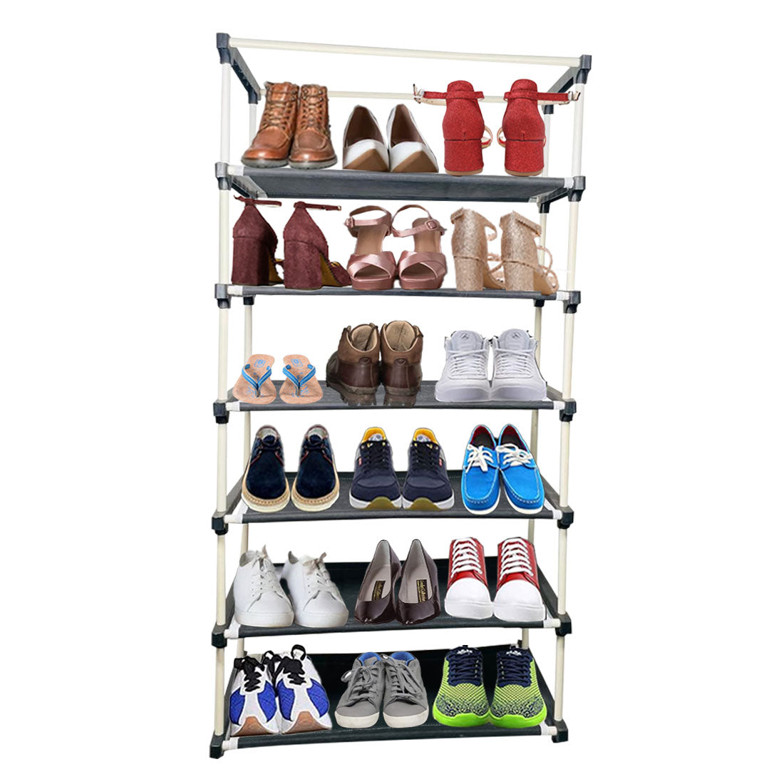 6 Layer Shoe Rack Black