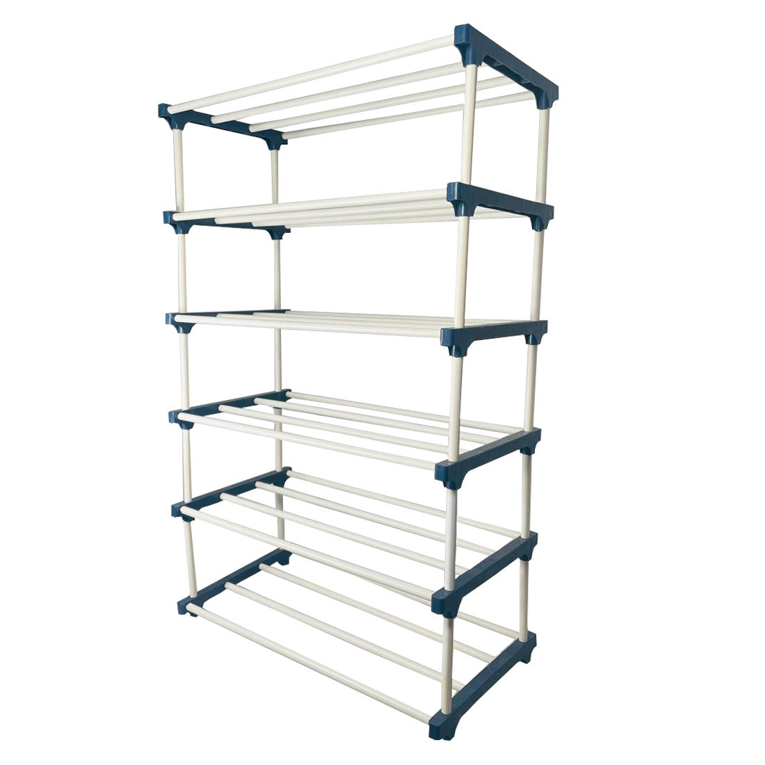 TURBOMAX 5 Layer Plastic book Shelf Stand for Home Multipurpose Storage Organizer Lightweight, Adjustable & Extendable with Cover (5 Layer Connector (TM), Black)