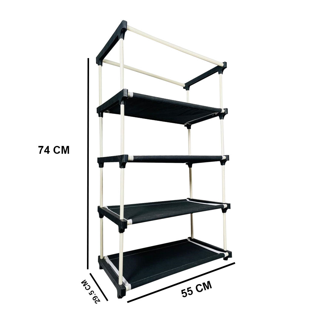4 Layer Shoe Rack Maroon