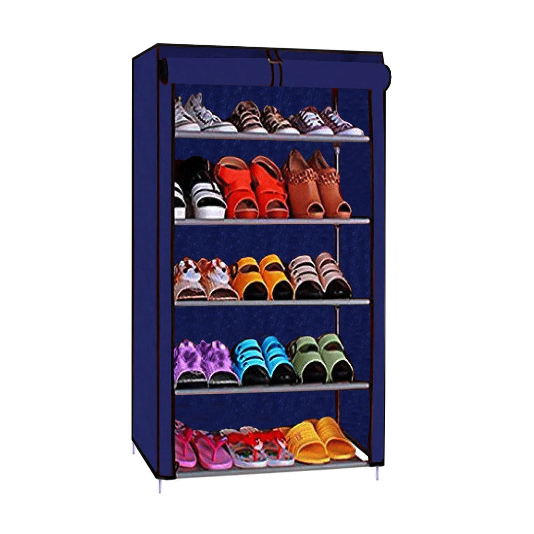 5 Layer Shoe Rack Blue