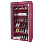 6 Layer Shoe Rack Maroon
