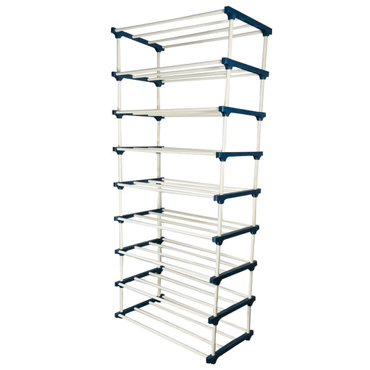 TURBOMAX 8 Layer Book Shelf for Home Library Multipurpose Storage Organizer Rack Stand Plastic Open Book Shelf  (Finish Color - Black, DIY(Do-It-Yourself))