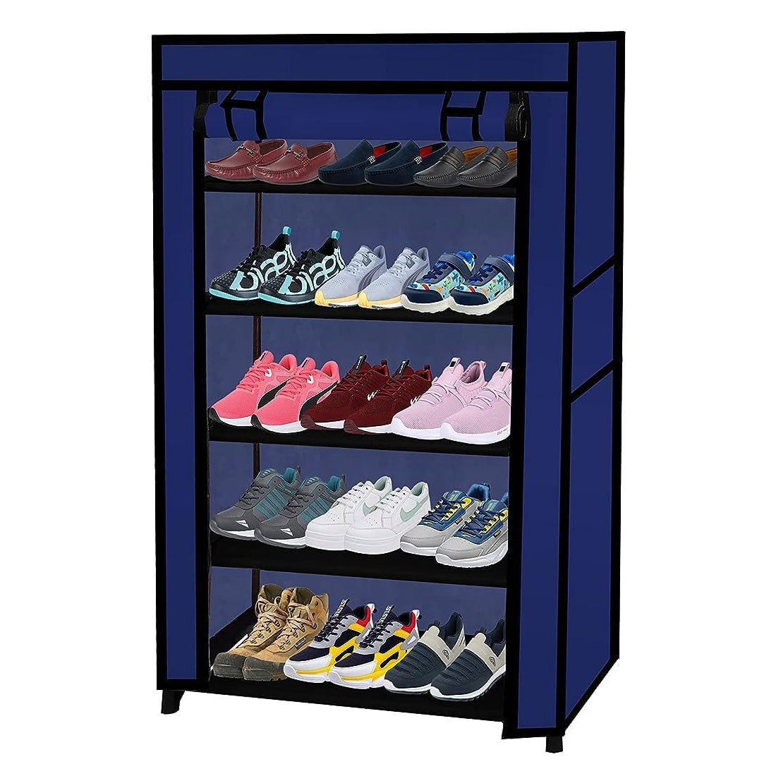 5 Layer Shoe Rack Blue