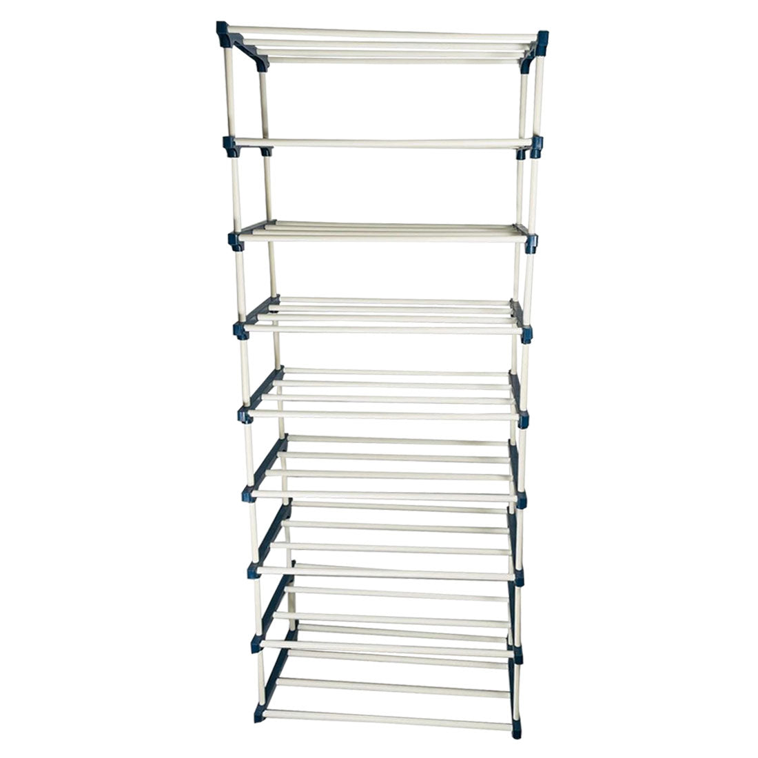 TURBOMAX 9 Tiers Book Shelf for Home Library Multipurpose Storage Organizer Rack Stand Plastic Open Book Shelf  (Finish Color - White, DIY(Do-It-Yourself))