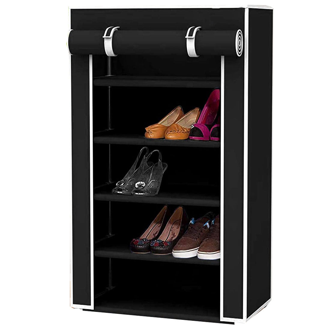 5 Layer Shoe Rack Brown Black