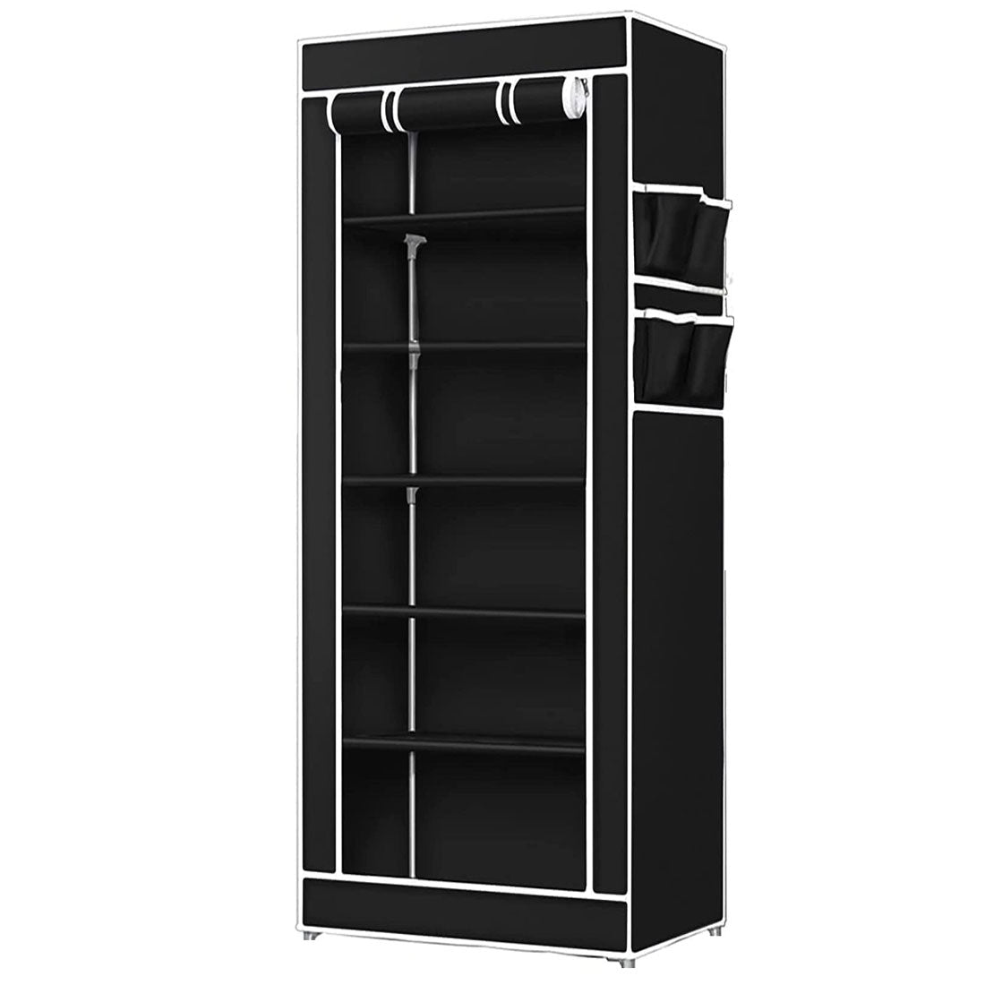 6 Layer Shoe Rack Black