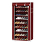 9 Layer Shoe Rack Maroon
