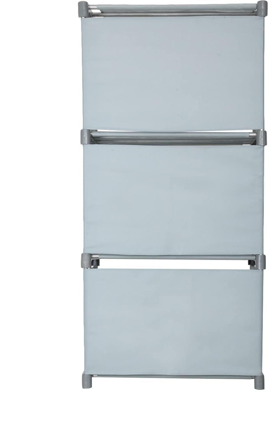 TURBOMAX 3 Layer Open Book Shelf Storage Shelf For Study Room Home Office Plastic Semi-Open Book Shelf  (Finish Color - Grey, DIY(Do-It-Yourself))