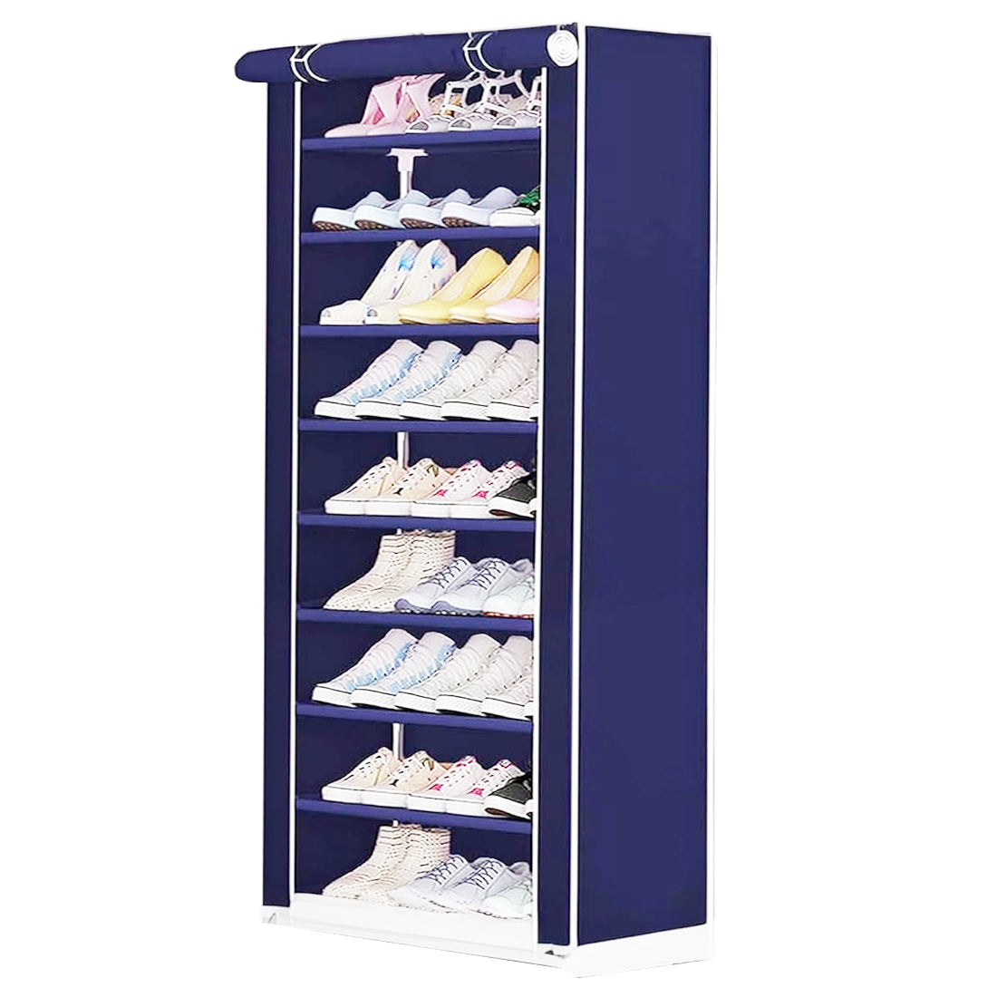 9 Layer Shoe Rack Blue