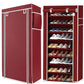 9 Layer Shoe Rack Maroon