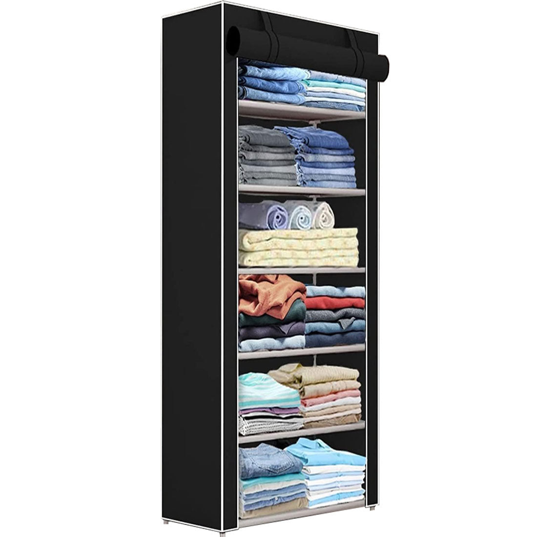 6 Layer Shoe Rack Black