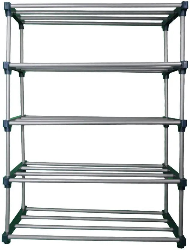 TURBOMAX 5 Tiers Book Shelf for Home Library Multipurpose Storage Organizer Heavy Plastic Open Book Shelf  (Finish Color - Black, DIY(Do-It-Yourself))