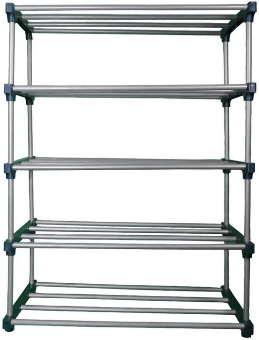 TURBOMAX 5 Tiers Book Shelf for Home Library Multipurpose Storage Organizer Heavy Plastic Open Book Shelf  (Finish Color - Black, DIY(Do-It-Yourself))