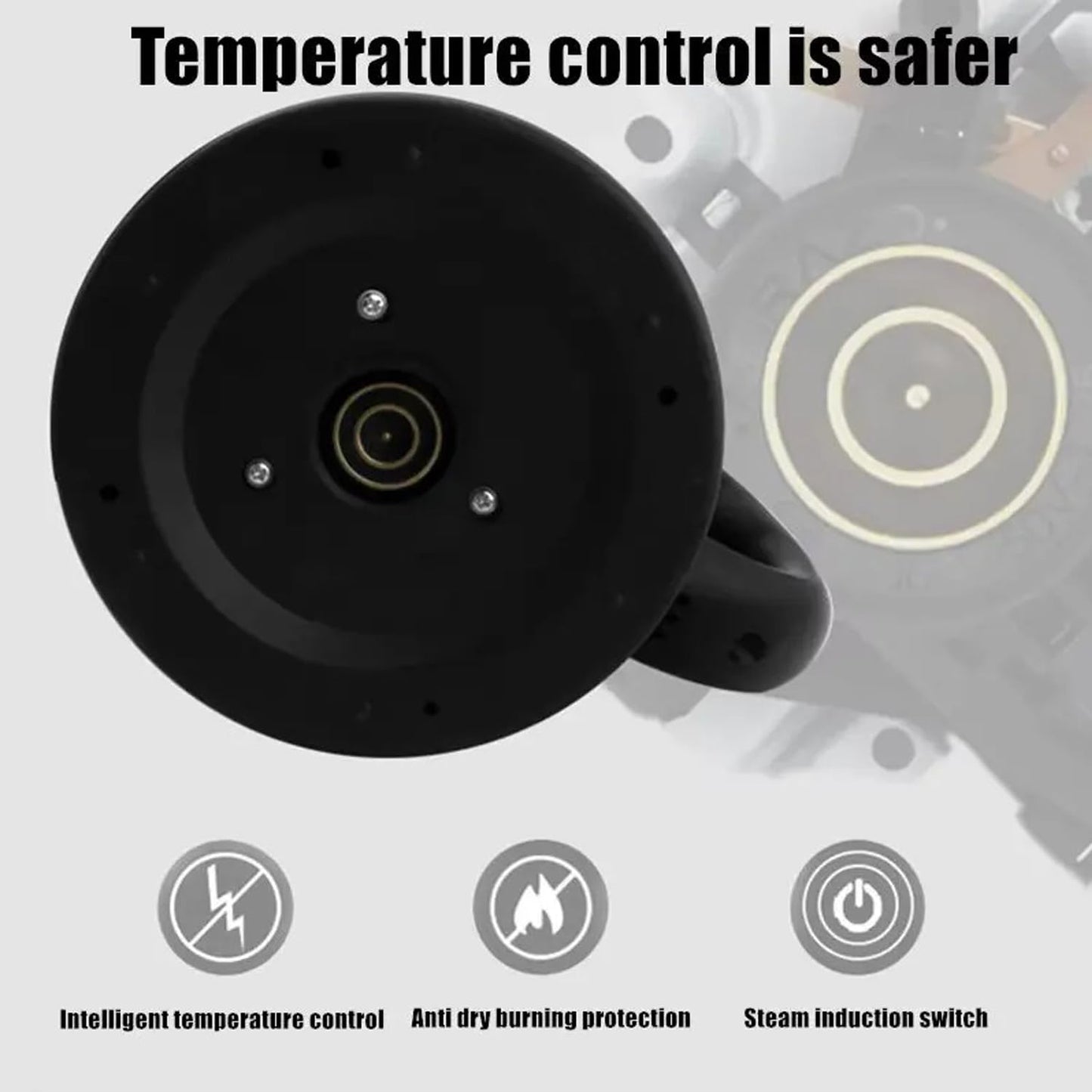 TURBOMAX Electric Kettle 1800 W with Stainless, Making Tea, Coffee, Soup Electric Kettle  (1.8 L, Black & Silver)