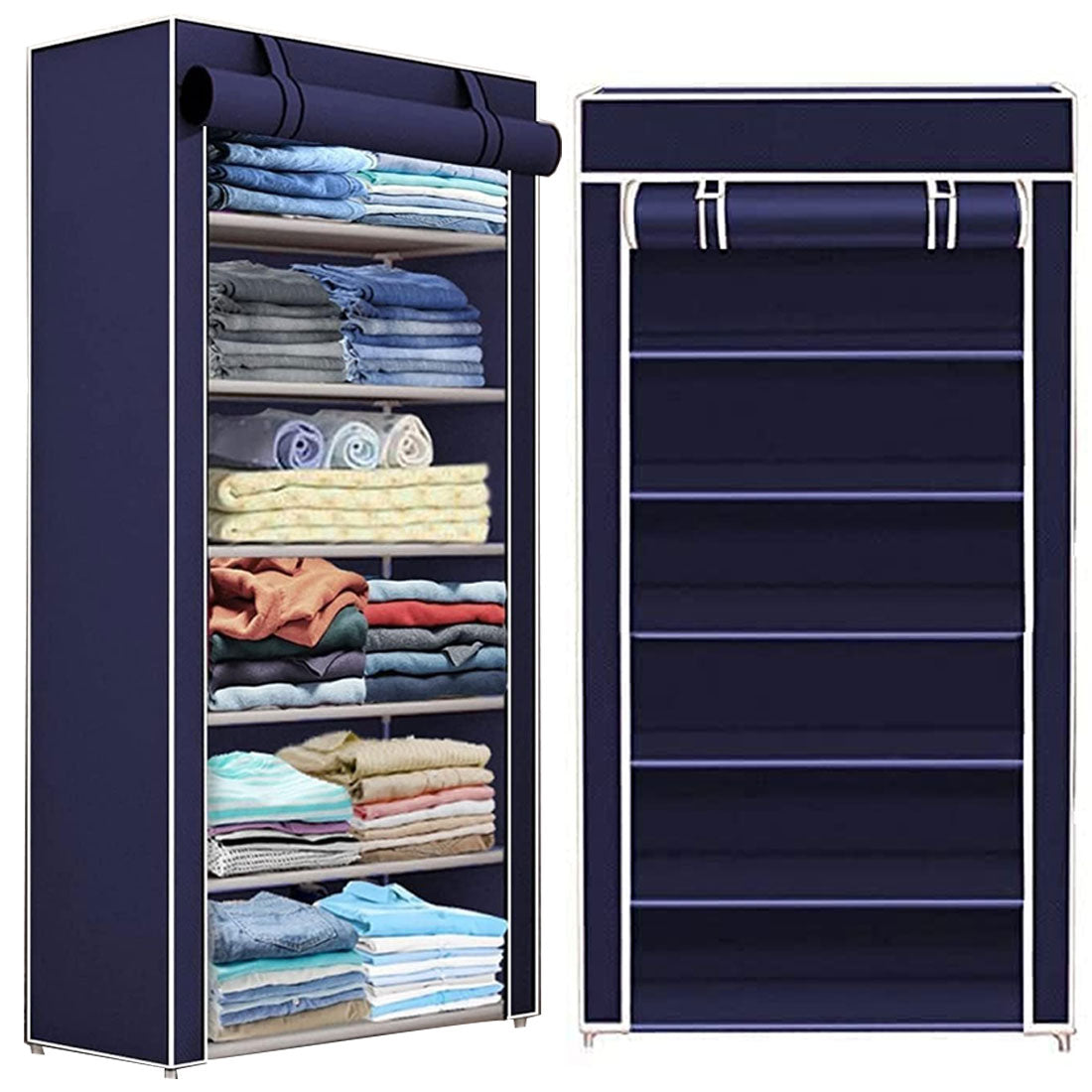6 Layer Shoe Rack Blue