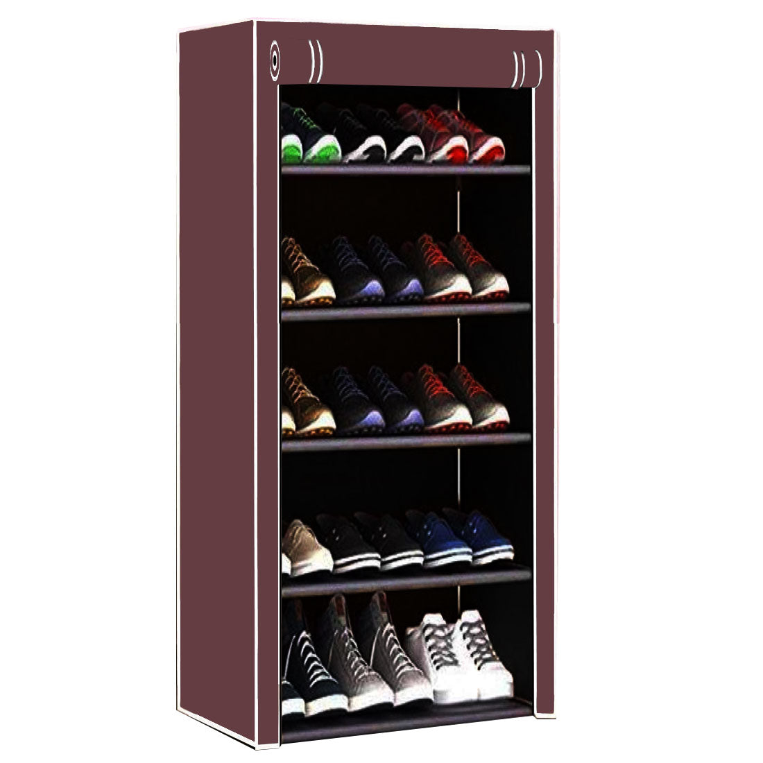 5 Layer Shoe Rack Brown