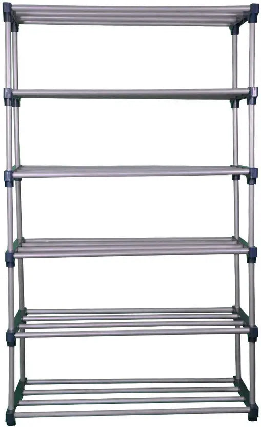 TURBOMAX 6 Layer Book Shelf for Home Library Multipurpose Storage Organizer Rack Stand Plastic Open Book Shelf  (Finish Color - Black, DIY(Do-It-Yourself))