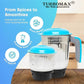 TURBOMAX TRI 750 Watt Mixer Grinder For Kitchen With 3 Stainless Steel Jar | Speed 20000 Rpm Motor | Chutney, Dry Grinder Mixer Machine