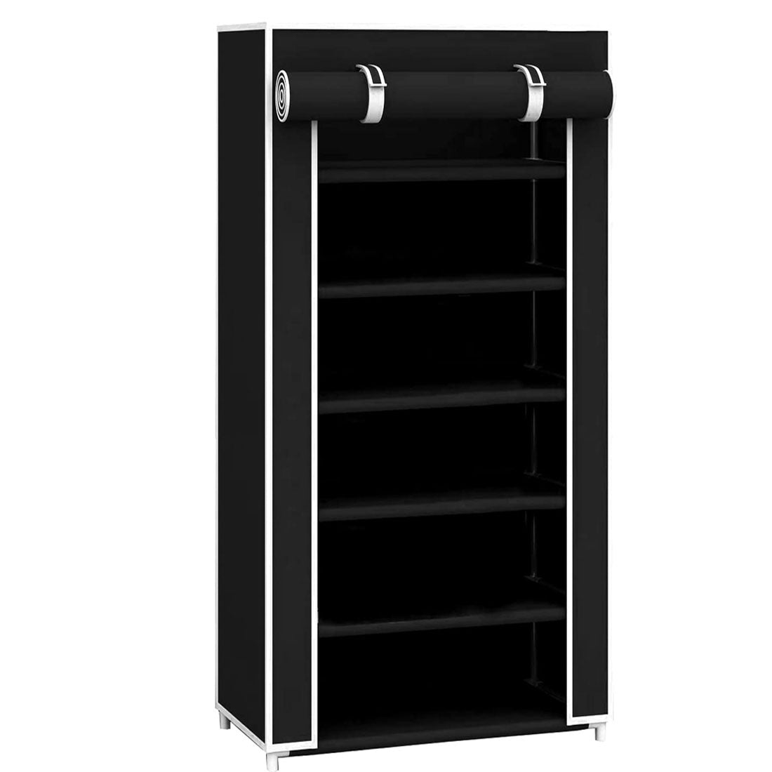 6 Layer Shoe Rack Black