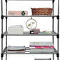 EXPOSURE BOOK SHELF 7 LAYER COLLAPSIBLE Metal Open Book Shelf  (Finish Color - GREYISH BLACK, DIY(Do-It-Yourself))