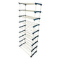 TURBOMAX 9 Tiers Book Shelf for Home Library Multipurpose Storage Organizer Rack Stand Plastic Open Book Shelf  (Finish Color - White, DIY(Do-It-Yourself))