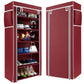 6 Layer Shoe Rack Maroon