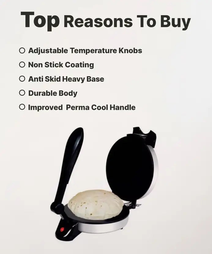 Non Stick Electric 1 Year Warranty IO-2 Roti and Khakra Maker