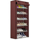 6 Layer Shoe Rack Brown