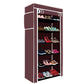 6 Layer Shoe Rack Brown