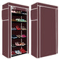 6 Layer Shoe Rack Brown