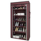 6 Layer Shoe Rack Brown