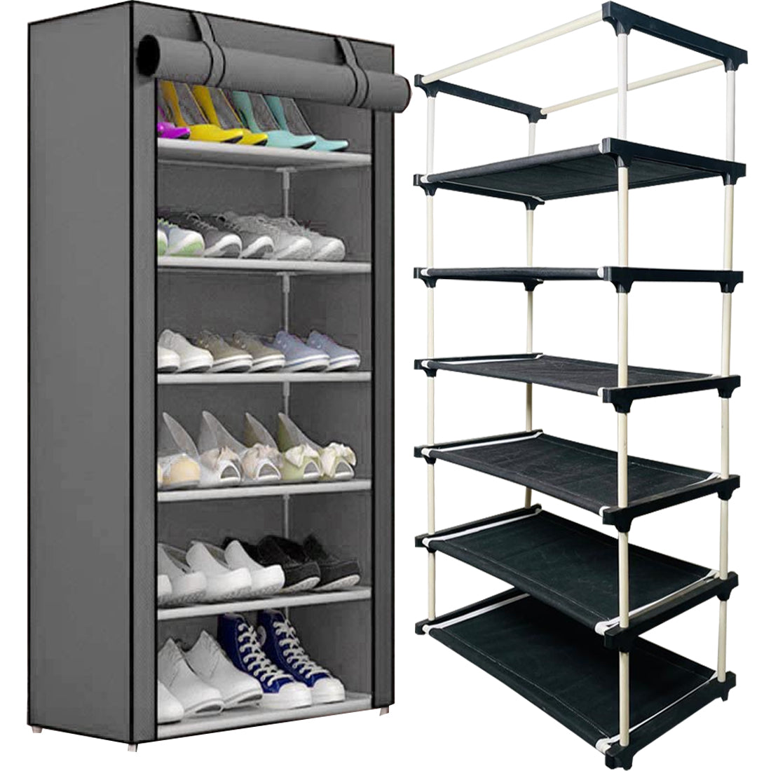 6 Layer Shoe Rack Grey