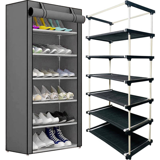 6 Layer Shoe Rack Grey