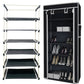 6 Layer Shoe Rack Black