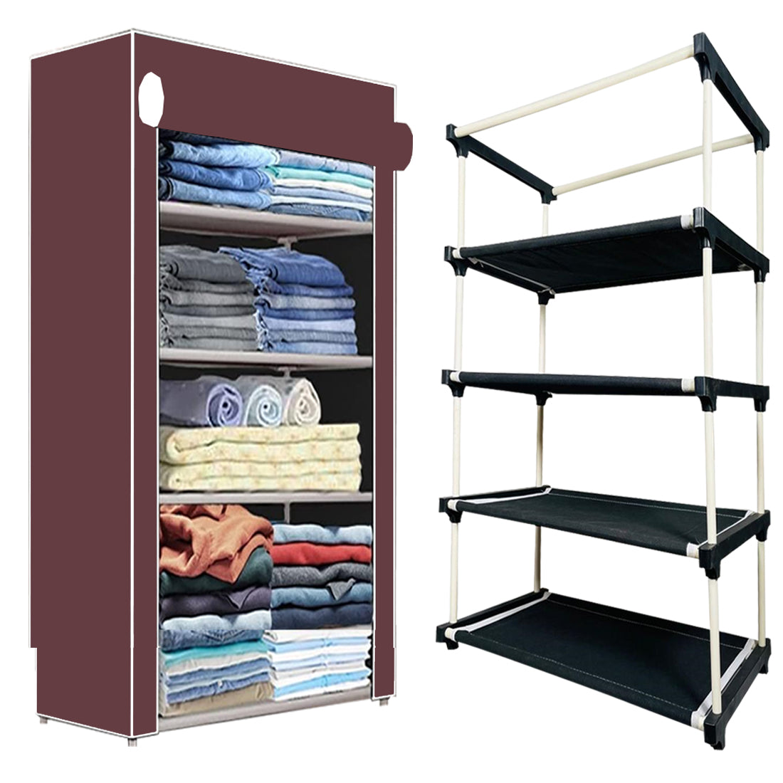 4 Layer Shoe Rack Brown