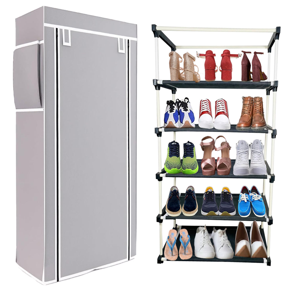 5 Layer Shoe Rack Grey