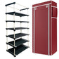 6 Layer Shoe Rack Maroon