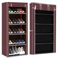 5 Layer Shoe Rack Brown