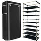 9 Layer Shoe Rack Black