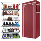 6 Layer Shoe Rack Maroon